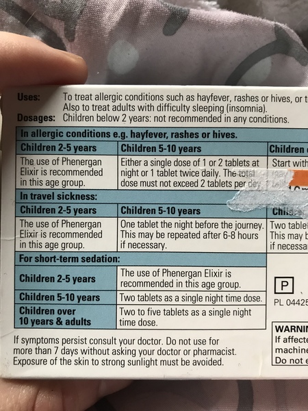 phenergen for 13month old