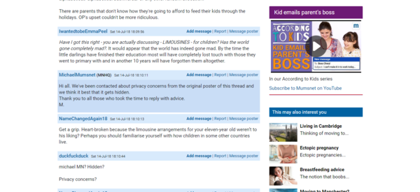 When you get a thread deleted...
