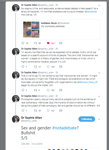 Sussex Students Union defames Dr Kathleen Stock **Title Edited by MNHQ**