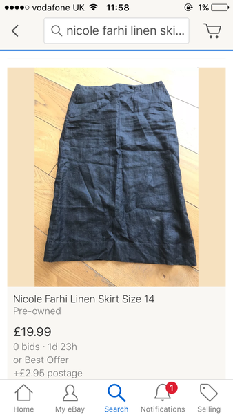 Just want a plain cotton or linen, soft, knee length skirt...