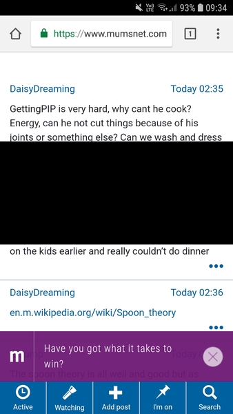 Strange black bar across random threads...