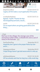 Watched threads in random order