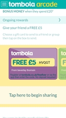 Tombola free £5 codes