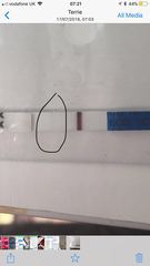 Faint positive or evap line