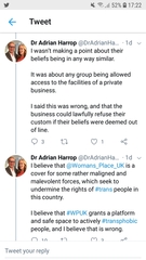 Womans Place UK  Facebook/Twitter attack & request to share statement on social media.