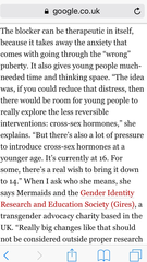 Victoria Derbyshire show today - transgender children buying time by delaying puberty