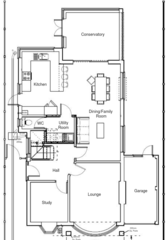 help me with the kitchen-diner layout (floor plan attached)
