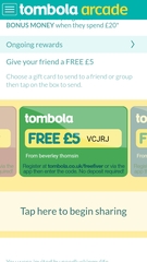 Tombola free £5 codes