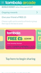 Tombola free £5 codes