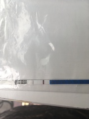 Faint positive or evap line