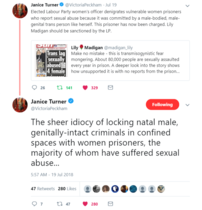 James Kirkup speaks up again - 'Are female prisoners at risk from transgender inmates?' The Spectator 20/07