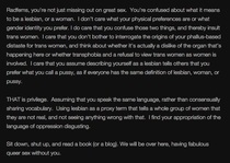 "Cotton Ceiling" evidence thread