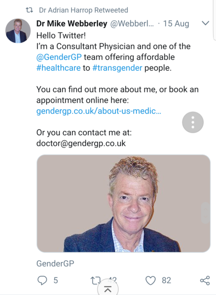 Dr Adrian Harrop - Dr Misogyny is pursuing another woman.