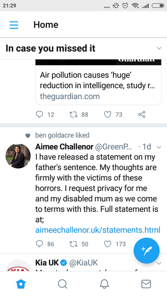 Aimee Challenor's resignation