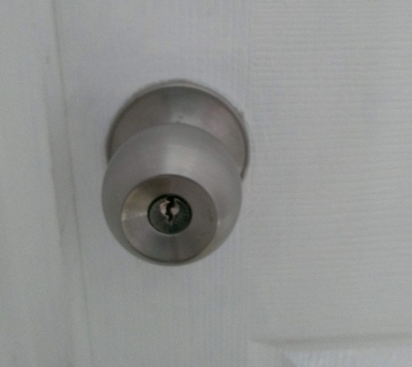 To call a locksmith (DH wants to drill it instead!)