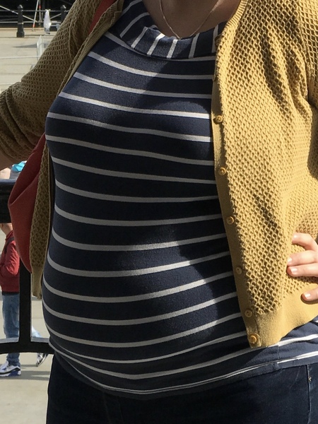 Im plus size, this is my belly now, will i show a bump?