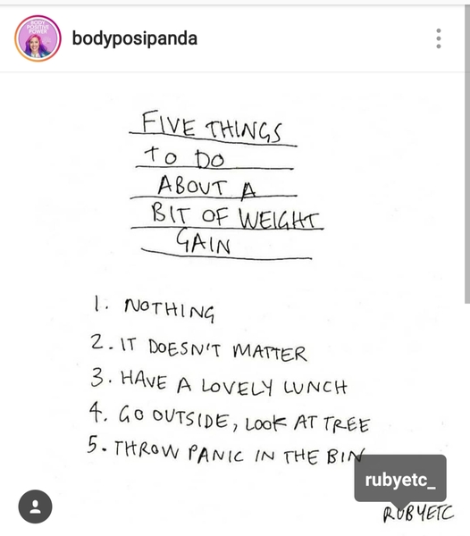 To think the body positivity movement is a disgrace