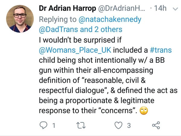 Dr Adrian Harrop - Dr Misogyny is pursuing another woman.