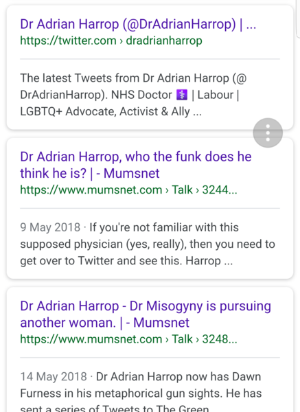 Dr Adrian Harrop - Dr Misogyny is pursuing another woman.
