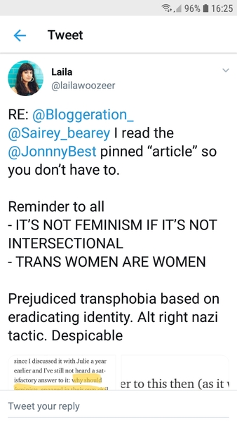 Examples of Silencing in trans debate?