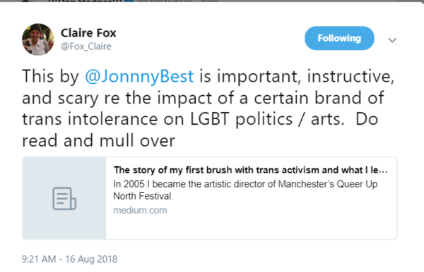 Artistic Director of Queer Up North speaks out on trans activism, Stonewall and women's rights