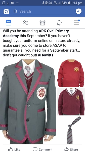 To want to challenge the school - uniform affordability