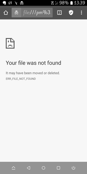 'File cannot be found'