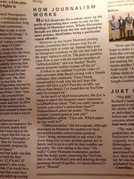 to lol at this Private Eye mention of MN