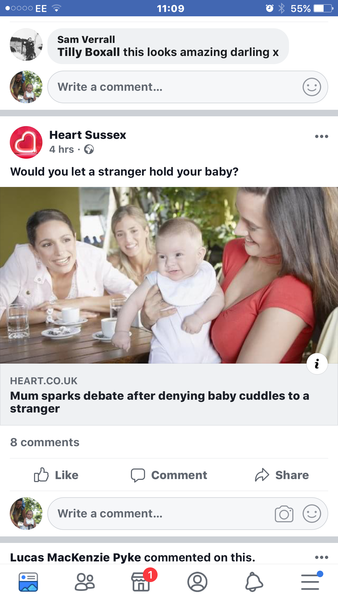 When a stranger asks to hold your baby...