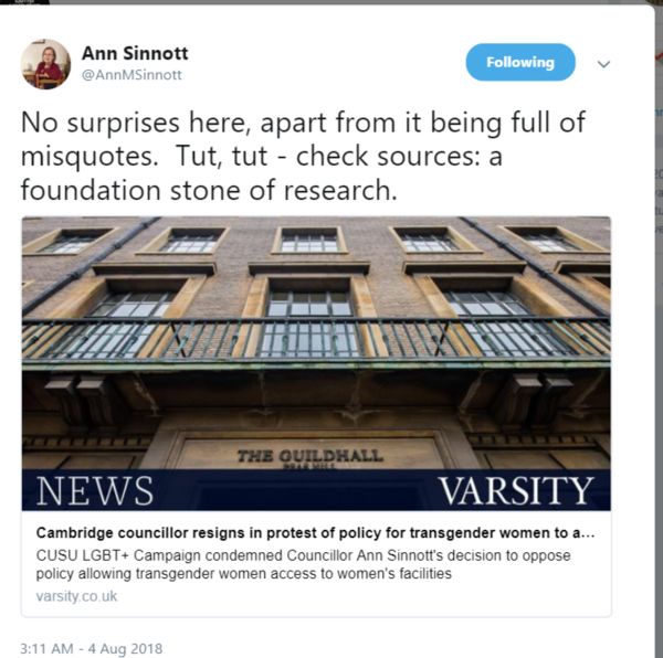 Labour councillor quits in row over facilities for trans people - The Times