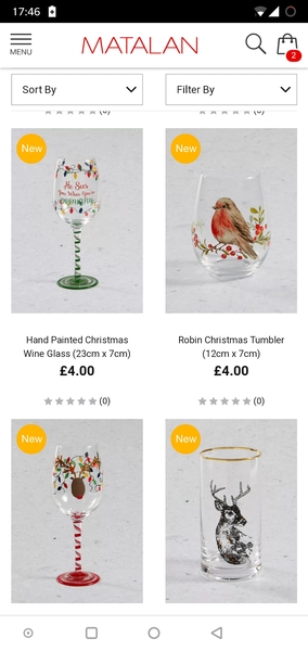 Matalan Xmas is on line.