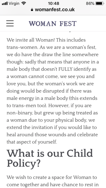 Womanfest UK - FFS🤬