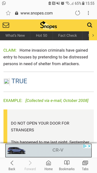 Not to answer the door?