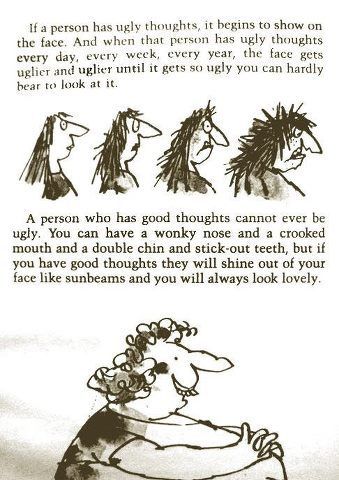 to have just realised I'm incredibly ugly?