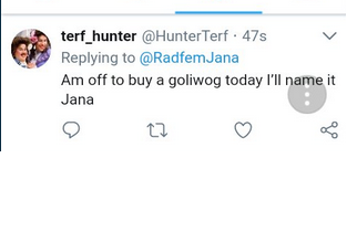 Collating evidence of threats against women, by TRAs.