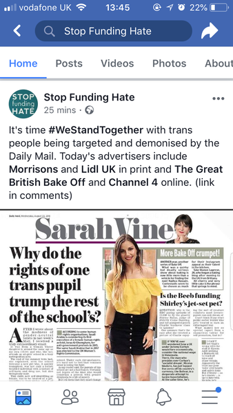 Stop funding hate