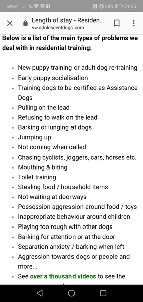 residential dog training