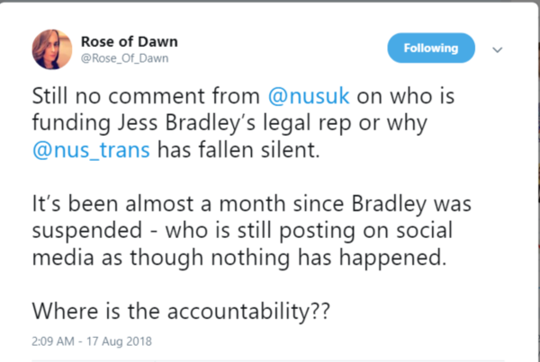 Jess Bradley - a government advisor on women's rights suspended by NUS over indecent blog. Part iii