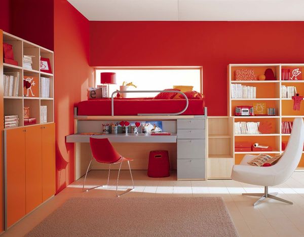 DS wants a RED bedroom, need to convince him it would be better as a feature wall