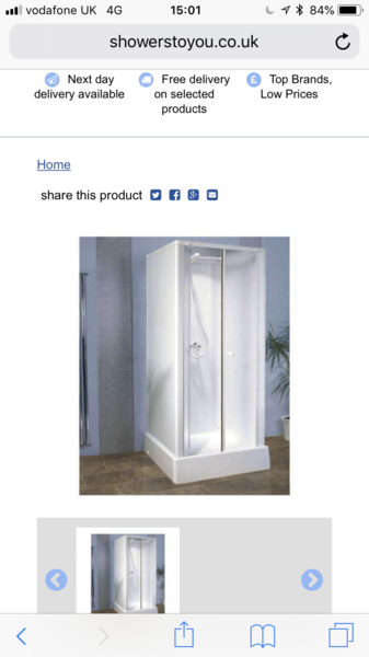 Help finding v small all in one shower cubicle