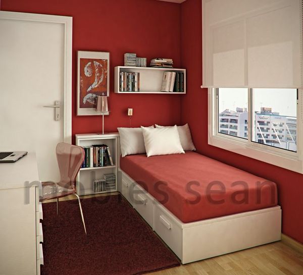 DS wants a RED bedroom, need to convince him it would be better as a feature wall