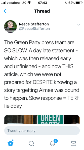 Green Party statement