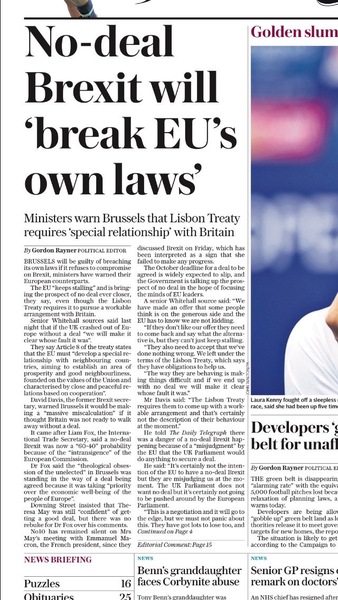 Westminstenders: In the Brexit Lane