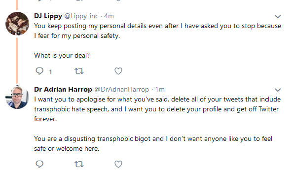 Dr Adrian Harrop - Dr Misogyny is pursuing another woman.