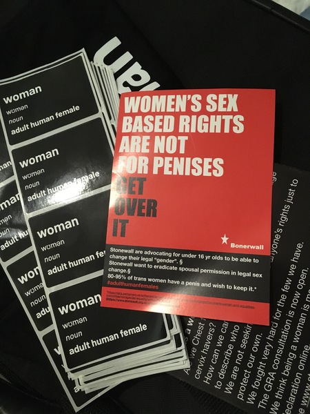 Anti-trans vandals are plastering vile ‘women don’t have penises’ stickers around London