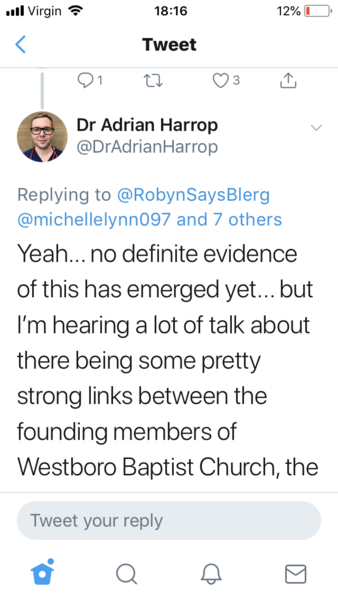 Dr Adrian Harrop - Dr Misogyny is pursuing another woman.