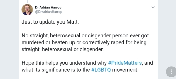 Dr Adrian Harrop - Dr Misogyny is pursuing another woman.