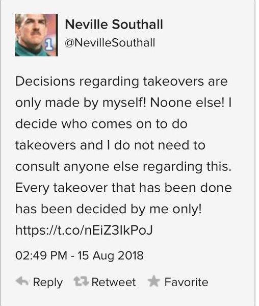 Neville Southall's twitter account.