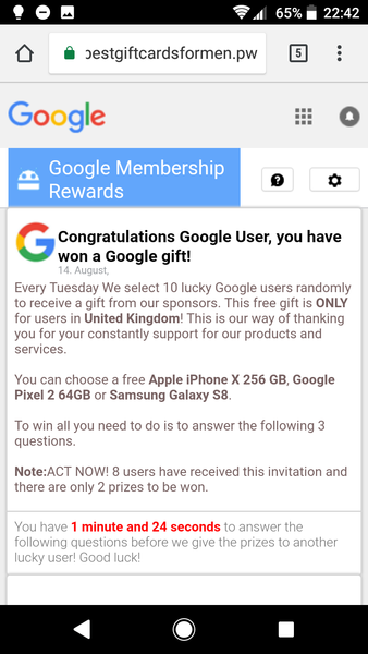 Repeated pop up attempts