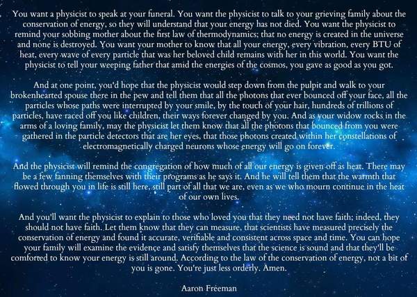 What do you think happens when we die?